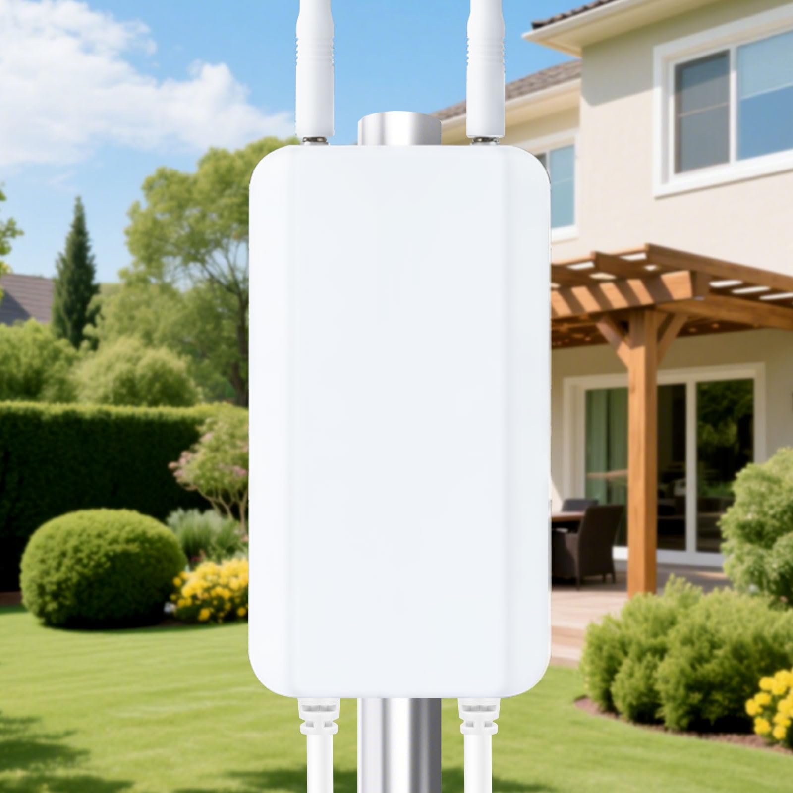 AX3000 Amplificateur WiFi extérieur WiFi 6 Gigabit PoE Point d'accès 3000 | Quad-Core IPQ5018, IP65 résistant aux intempéries, protection contre la foudre 6 KV de -30 °C à 55 °C, double bande 3047 Mbps