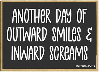 Honey Dew Gifts, Another Day of Outward Smiles and Inward Screams, 2.5 Inch by 3.5 Inch, Locker Decorations, Funny Refrigerator Magnets, Gifts for Coworkers, 754219