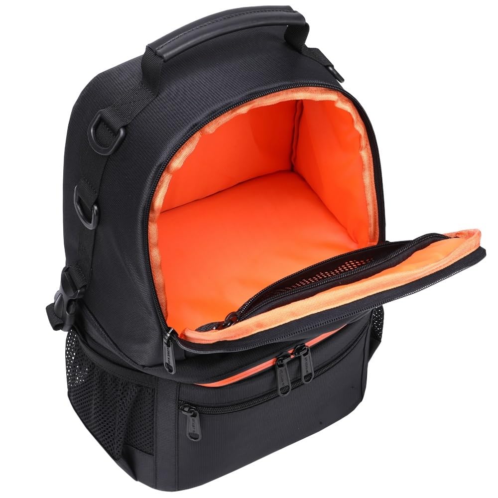 Borsa Reflex Zaino impermeabile for fotocamera DSLR con tracolla e striscia riflettente, treppiede for video, custodia da trasporto for uomo donna, fotografia, viaggi all'aperto(Blue (Oxford))