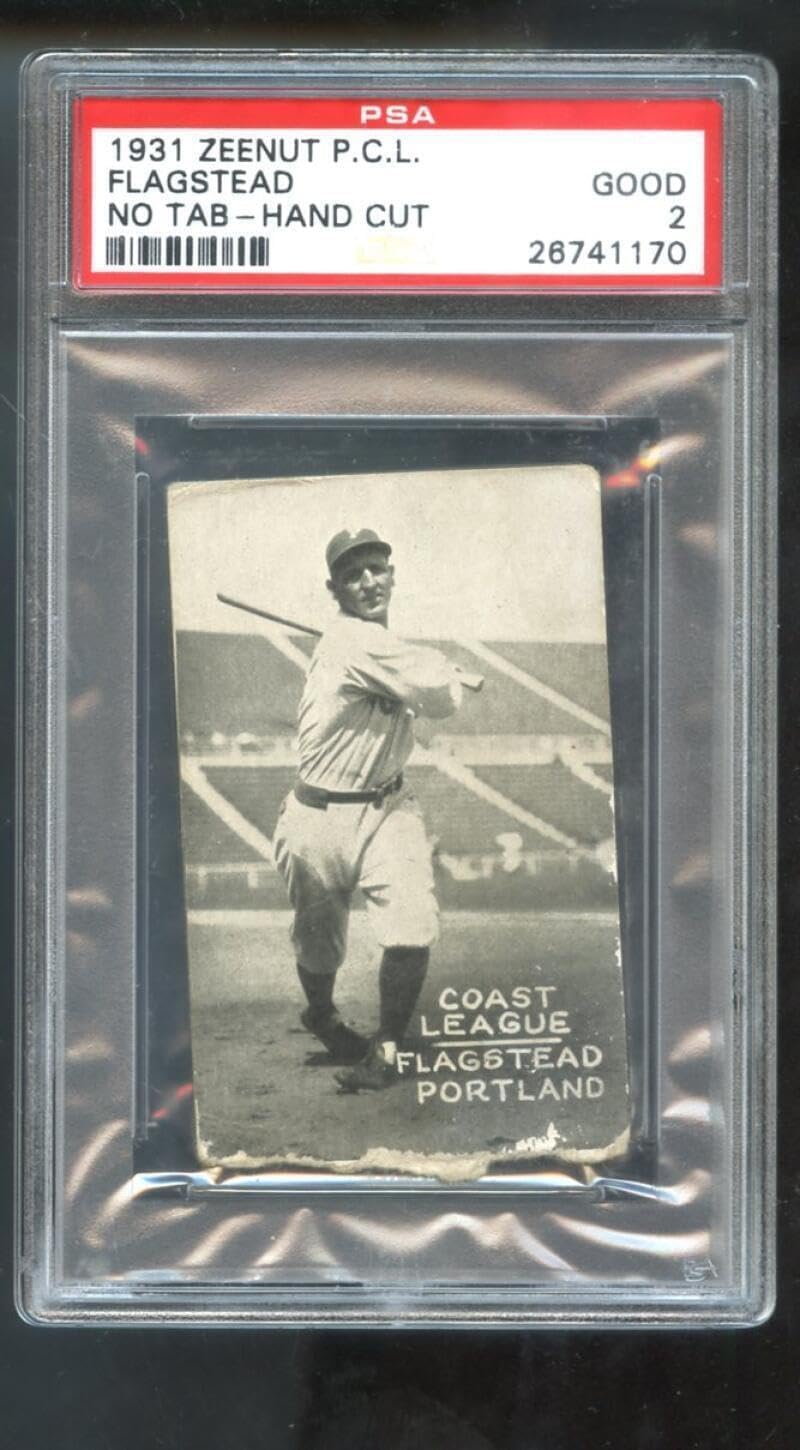 1931 Zeenut Ira Flagstead Pete PSA Graded Baseball Card Pacific Coast League PCL - Slabbed Baseball Cards