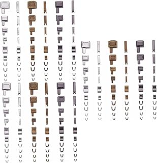72 Conjuntos De Zíper Puxar Jaqueta Reparo De Zíper Zíper Retentor Deslizante Pino De Inserção De Zíper Cabeça De Zíper Kit De Reparo De Roupas Acessórios De Zíper Parada De Zíper
