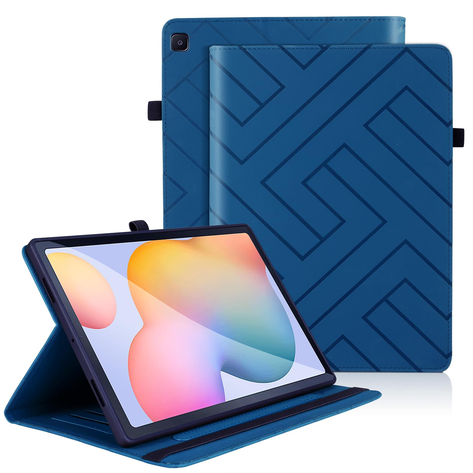 VkooerCase for Samsung Galaxy Tab A7 Lite 8.7 Inch SM-T220/T225 Protective Case Premium PU Leather Case with Card Slot and Stand Function for Galaxy Tab A7 Lite 2021 - Navy Blue