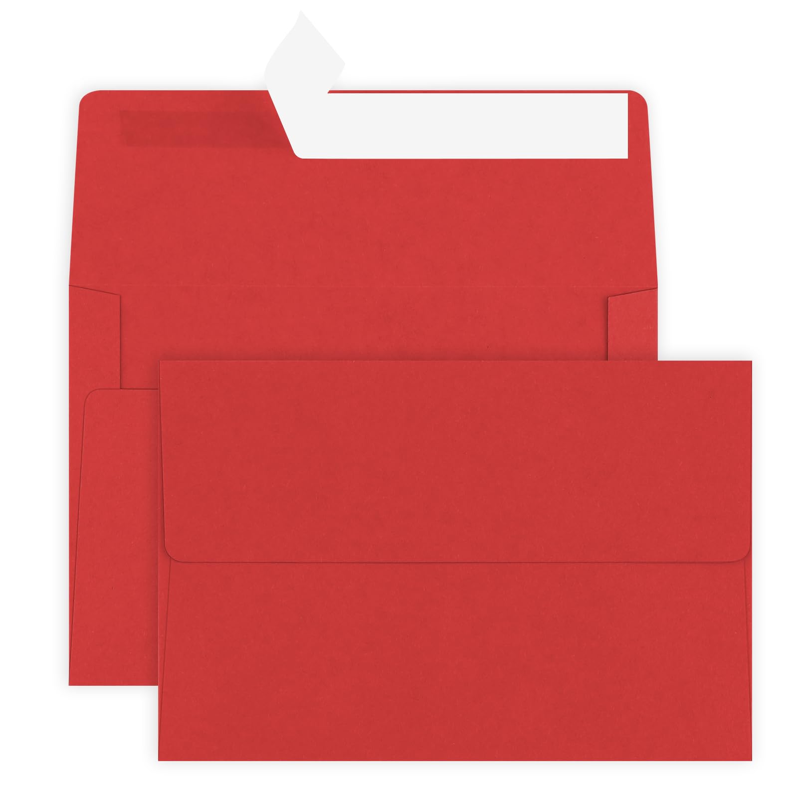 50 Pack 4x6 Envelopes, A4 Red Envelopes Self Seal, Printable Envelopes for Invitation, Baby Shower, Birthday Party, Wedding, Postcards, Mailing, Greeting Cards