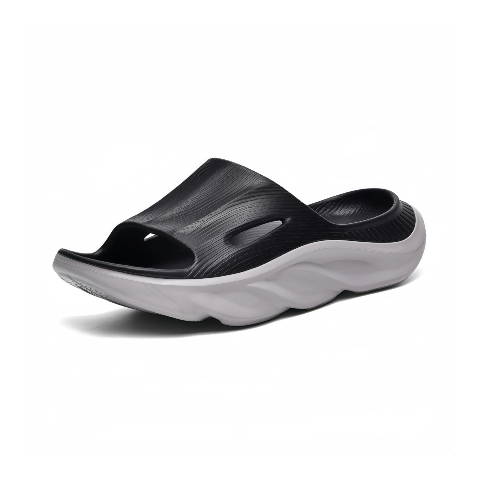 Recovery Slides for Men and Women - Orthopedic Sandals with Arch Support & Thick Cushion, Plantar Fasciitis Slippers, Lightweight Non-Slip Slides for Post-Workout Recovery