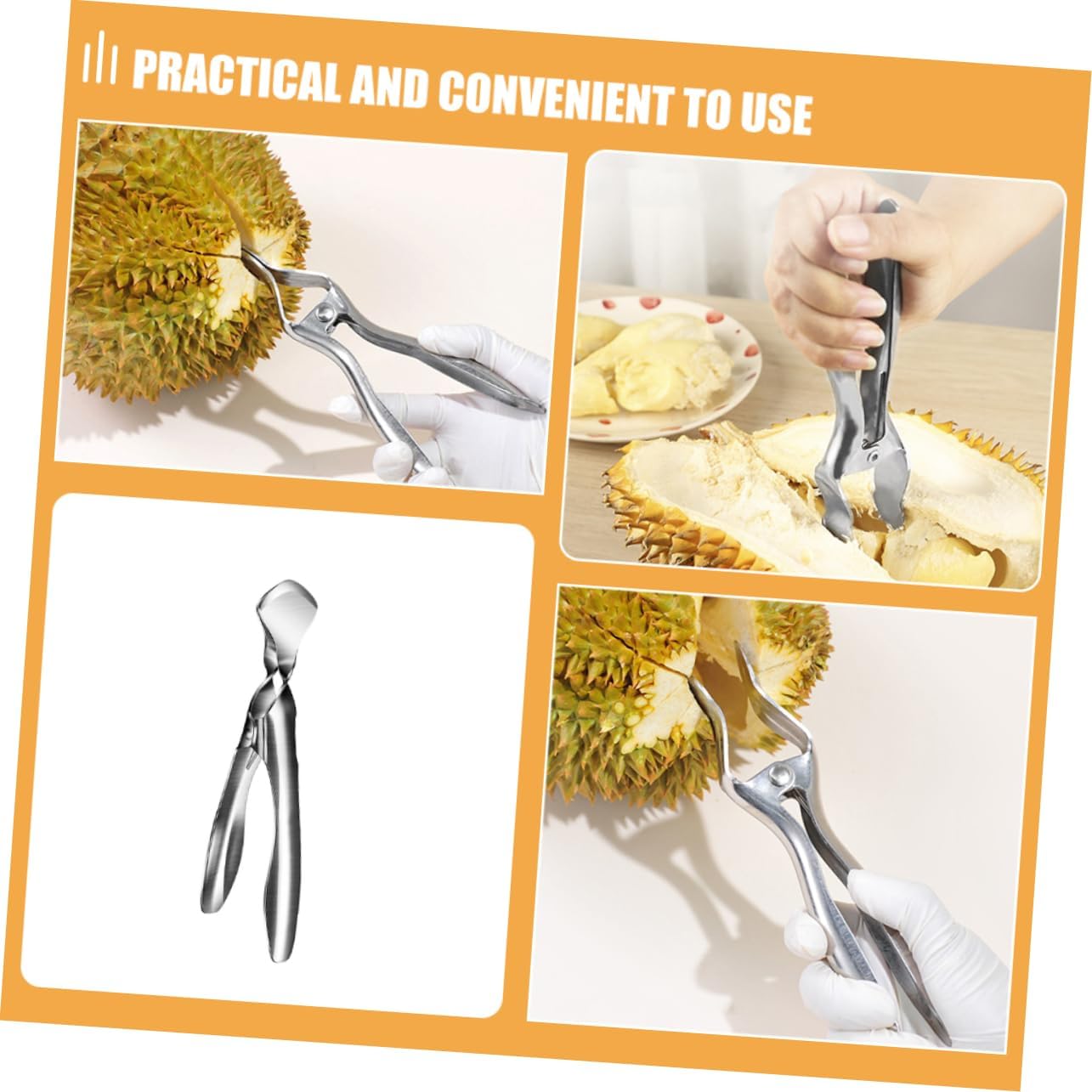 INOOMP 2pcs Stainless Steel Opener Tool Lightweight Fruit Opening Utensil Rustproof Kitchen Separator for Easy Peeling and Opener for Home Use Efficient Fruit Opening