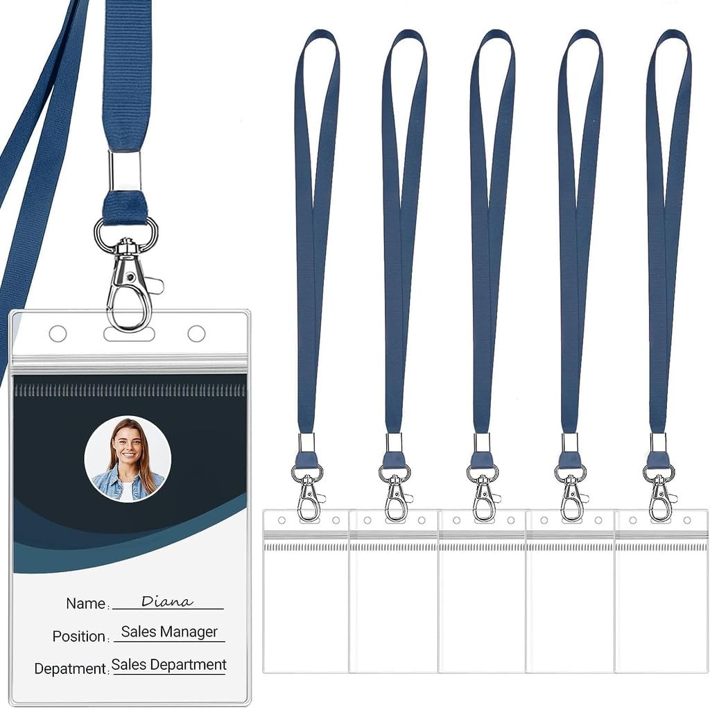 2 Pcs Clear ID Badge Holder with Zip Nametag Badge Holder Solution for Events and Organizations Includes Slot Punch