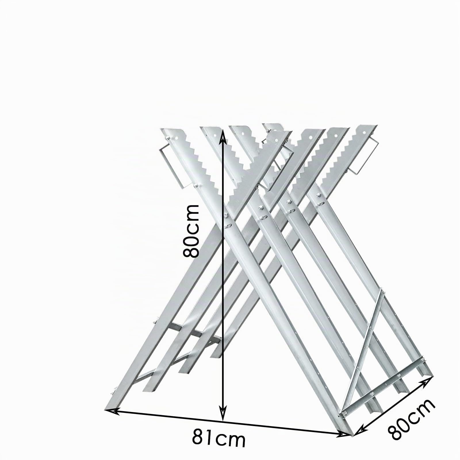 Chevalet de sciage pliable - 81 x 80 x 80 cm - Pour travaux de scie à bois - Charge maximale : 150 kg
