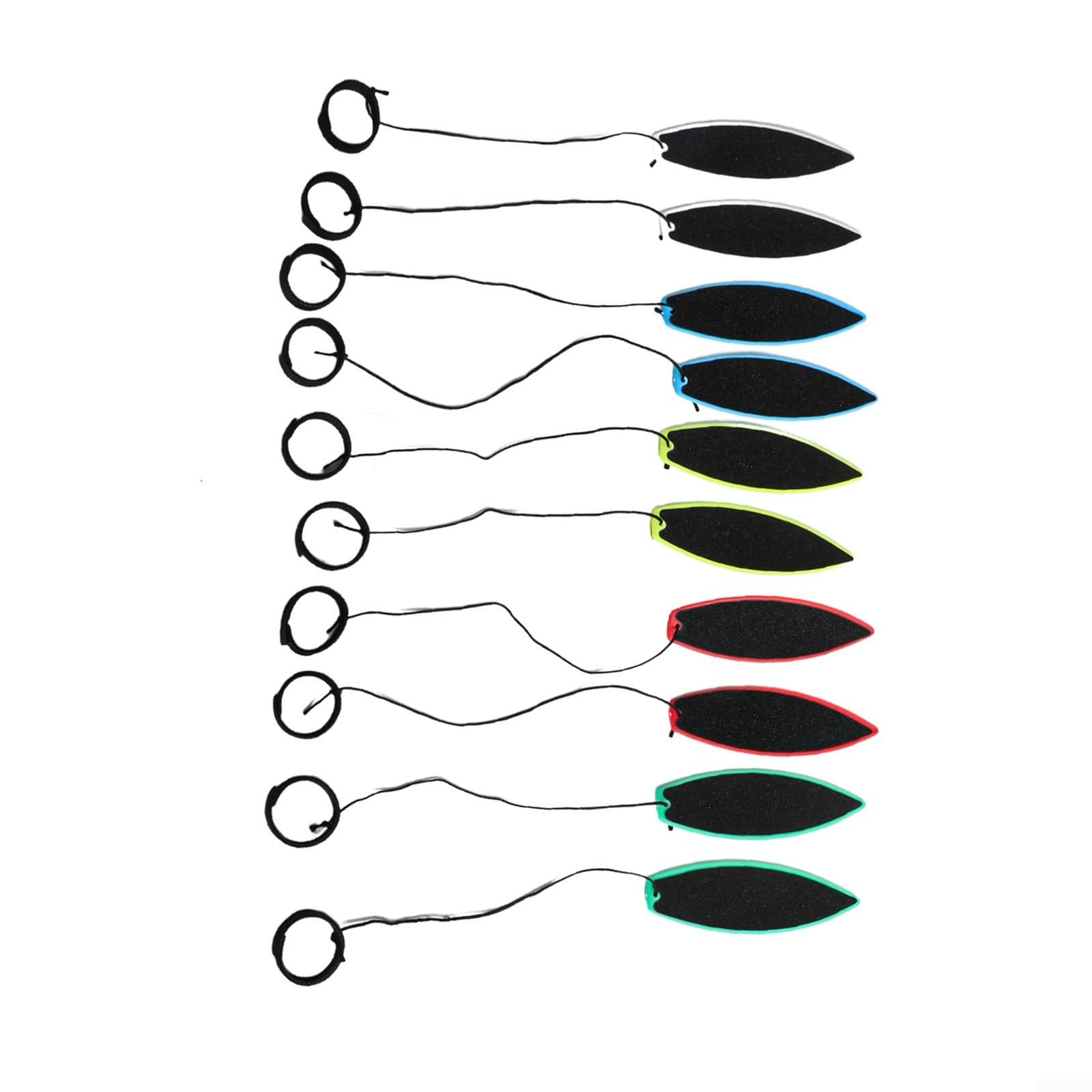 10 Piece Finger Surfboard for Wind Activated Surf Motion Practice with Integrated Tow Rope and Grip Strap