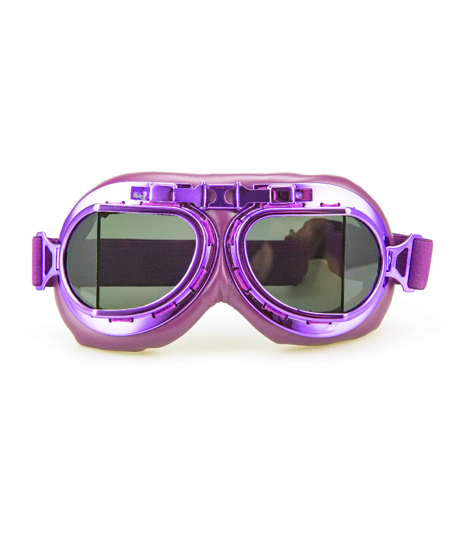 CRG Sports Vintage Aviator Pilot Style Motorcycle Cruiser Scooter Goggle T08 T08ZTZ - Parent (Purple frame Tint lens)
