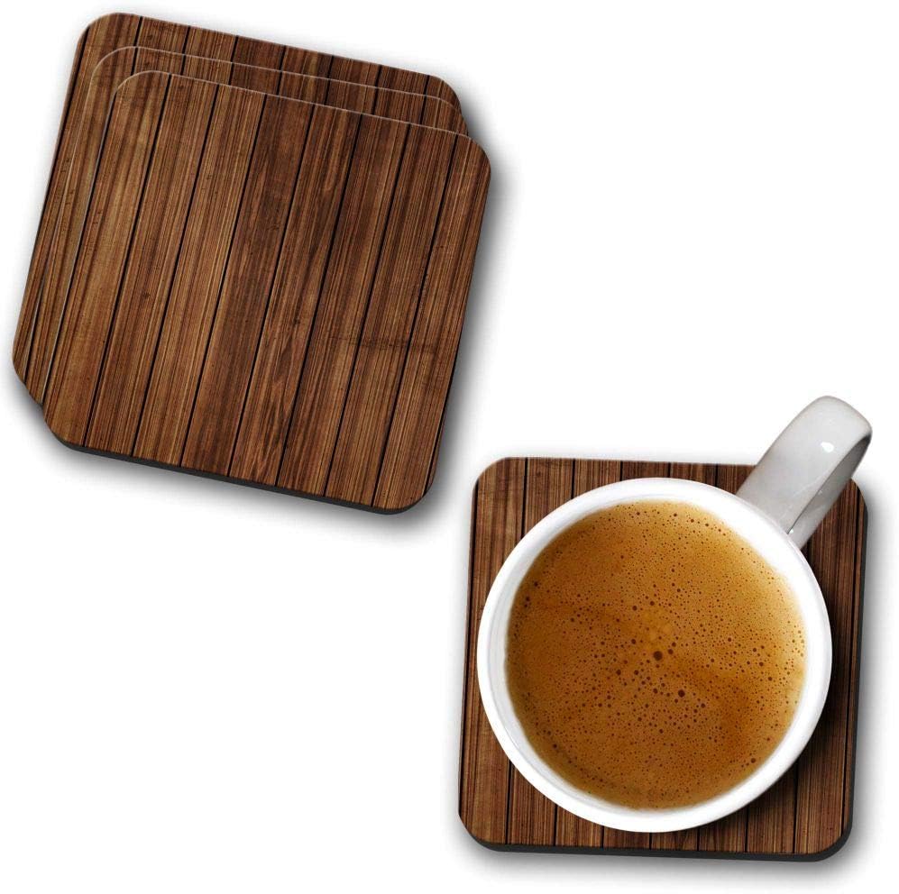 YuBingoPrinted Wooden Pattern Designer Printed Coasters (MDF Wooden, Set of 6, 9.5x9.5 cm, Square)