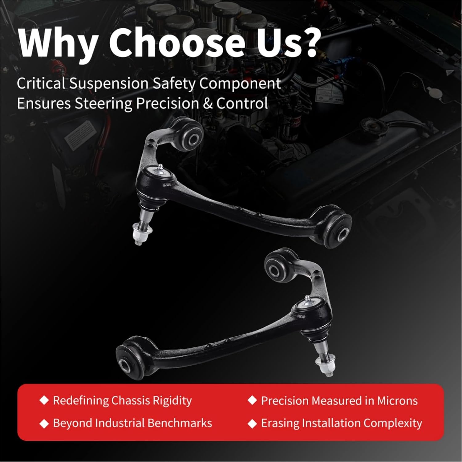 Front Upper Control Arm With Ball Joint Fit for Dodge Dakota 2wd/4wd 2005-2010 Mitsubishi Raider 2006-2009 Ram Dakota 2011 52855100AA 52855100AB 52855100AC 52855100AD - 2pcs Suspension Kit