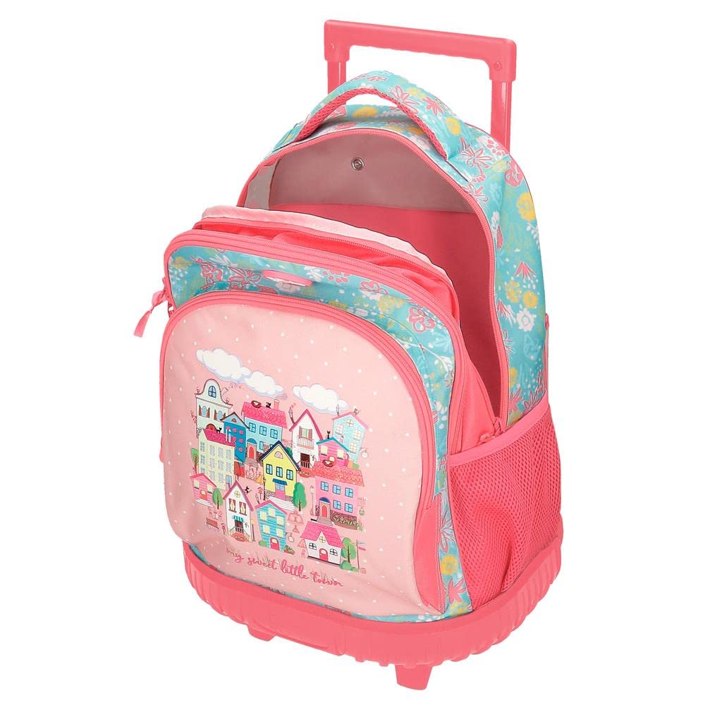 Roll Road My little Town Mochila Compact 2 Ruedas Rosa 32x43x21 cms Poliéster 28,9L