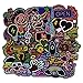 PMSMT 50 Stück Neon Aufkleber für Kinder Spielzeug Telefon Laptop Reisegepäck Auto Styling Fahrrad Motorrad Cool Funny Sticker Bomb Decals