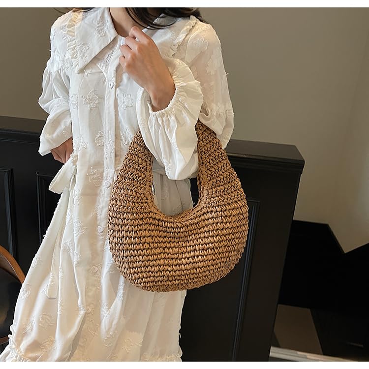 Straw Handbags Purse for Women 2025 Woven Beach Vacation Straw Bag Handmade Summer Boho Small Raffia Clutch Bags2