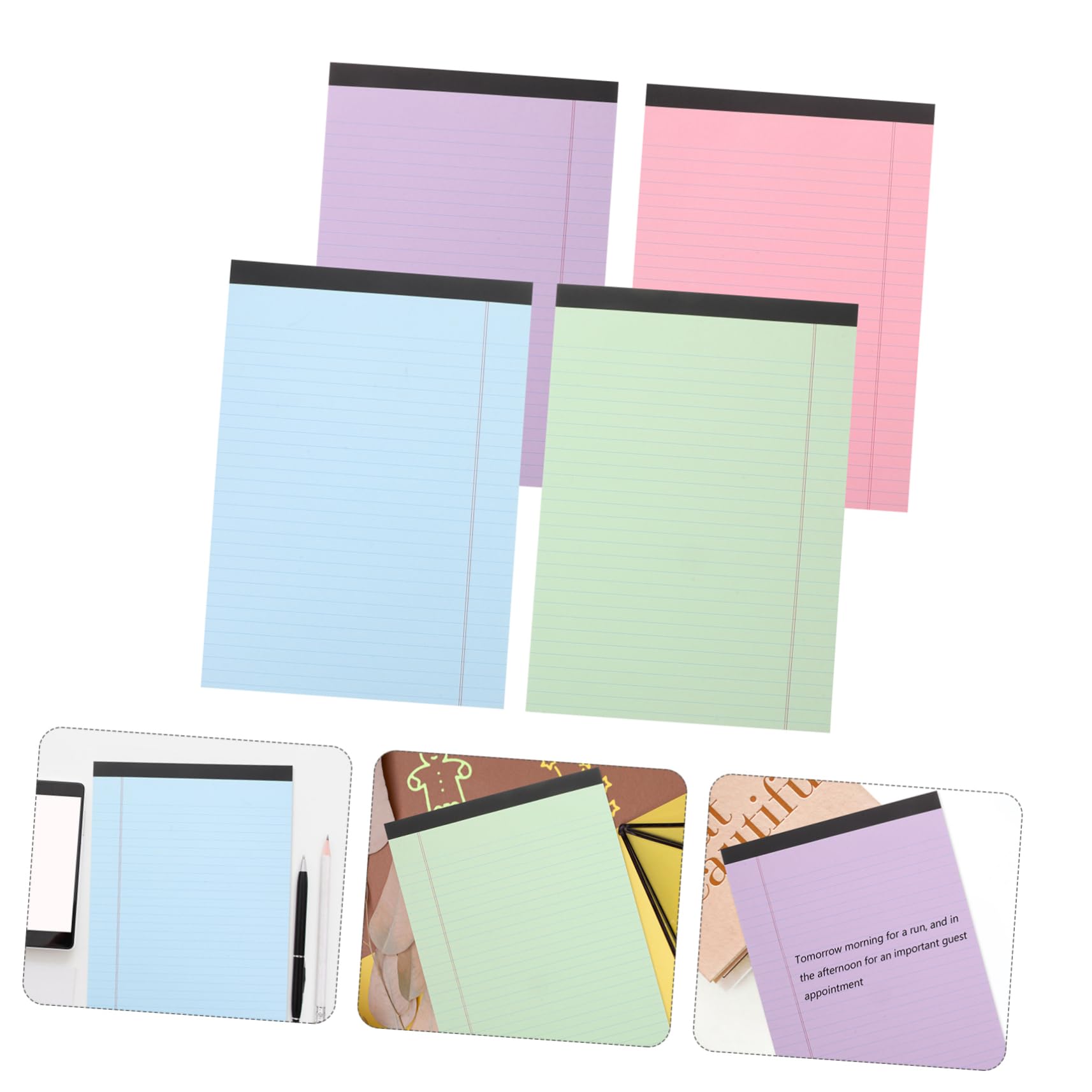 SHINEOFI 4pezzi Quaderno Righe Blocchi per Appunti Design Moderno Carta di Misura per Studenti Universitari e Ufficio