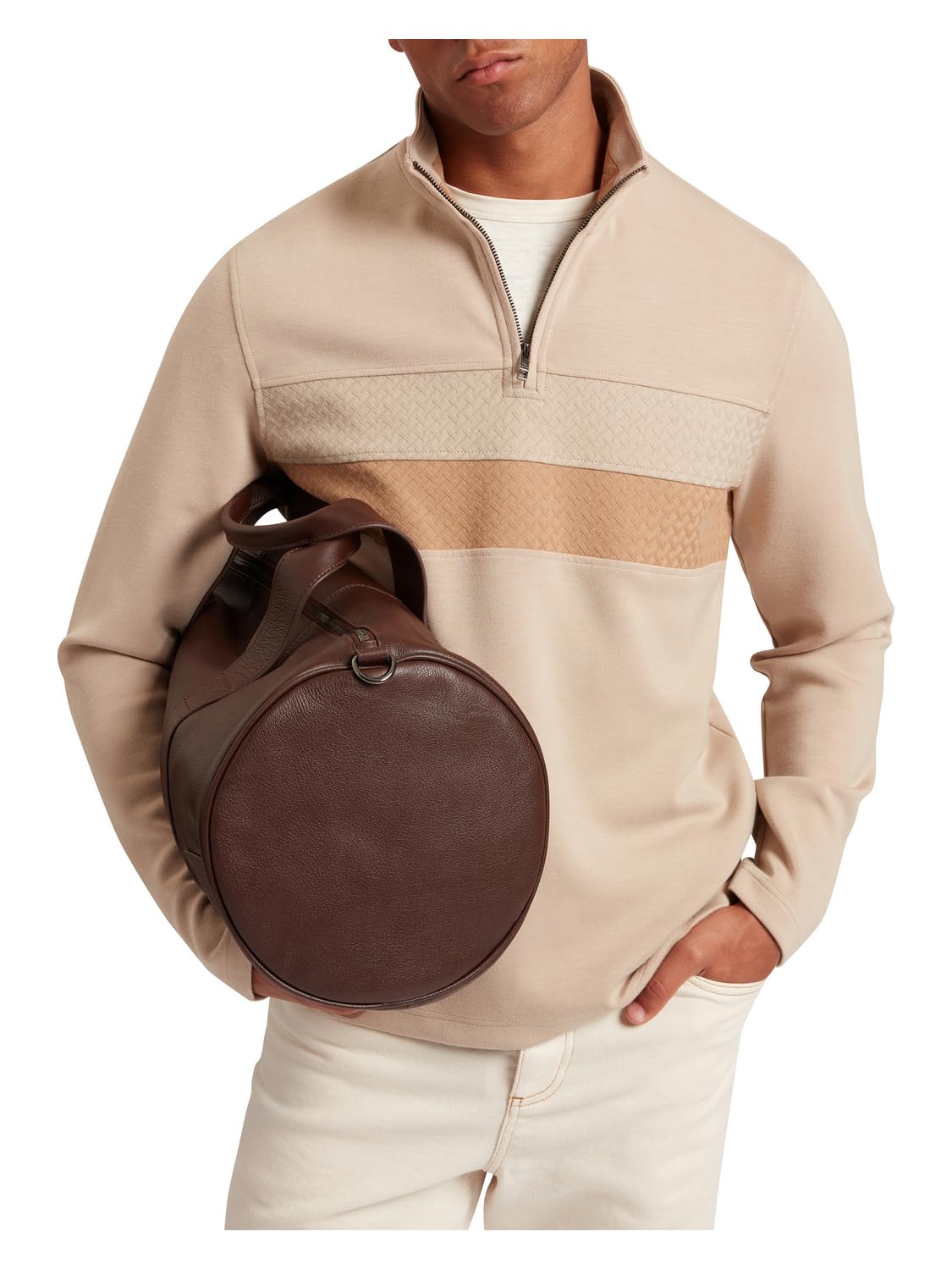 Ted Baker Men's 2793735 Shrug Sweater, Taupe, XL
