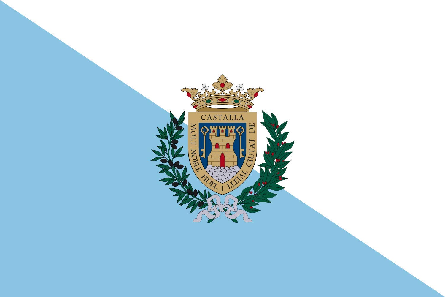 Drapeau Castalla grande taille pour pavoiser votre façade sans effort