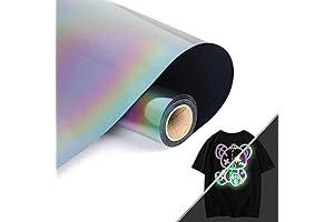 HTVVETUR Holographic HTV Vinyl Roll for DIY Iron-On Crafts