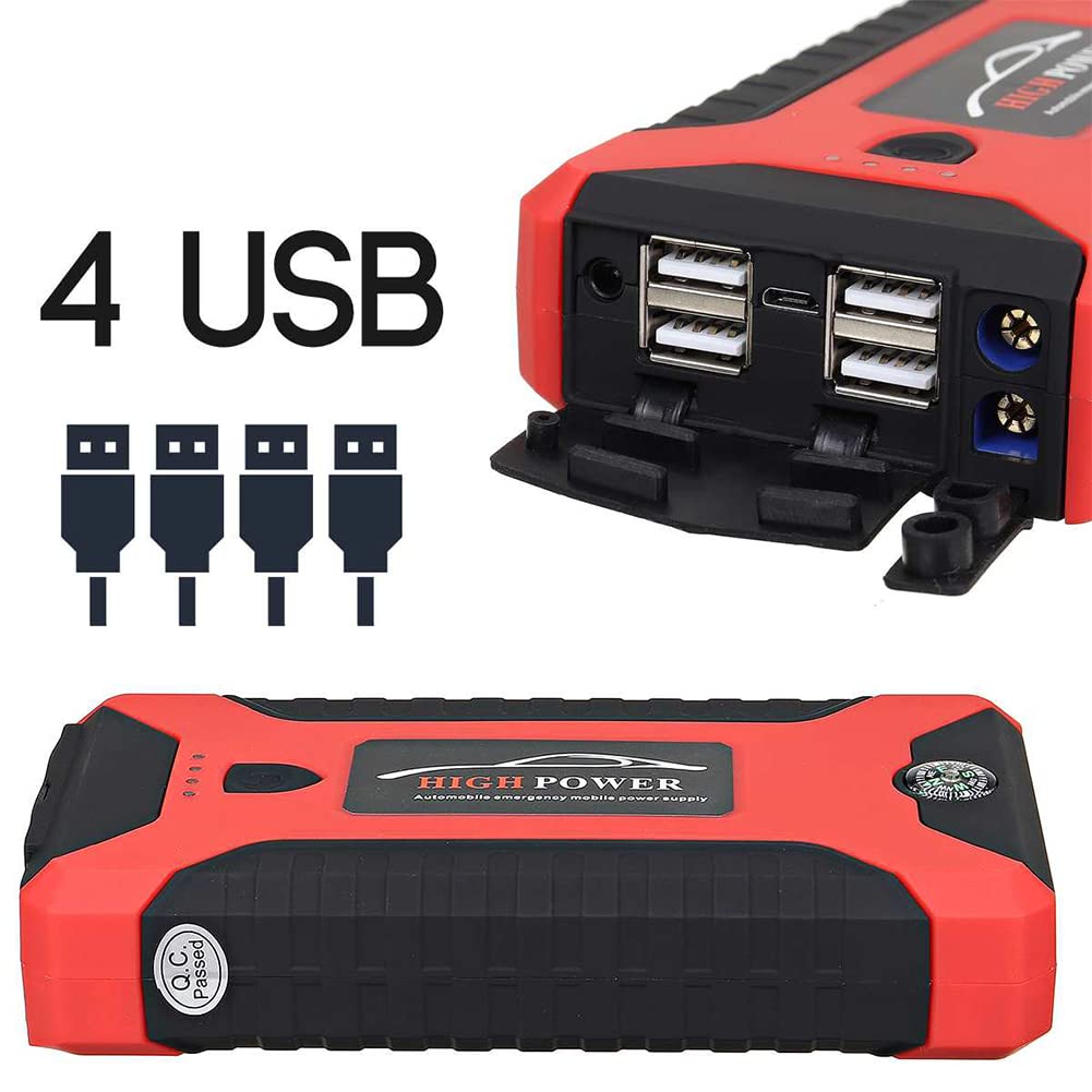 yesTGE 20000mAh 12V Banco del Poder del arrancador del Salto del Coche, Cargador de Refuerzo de batería de Coche portátil Dispositivo de Arranque Arrancador diésel Batería Externa