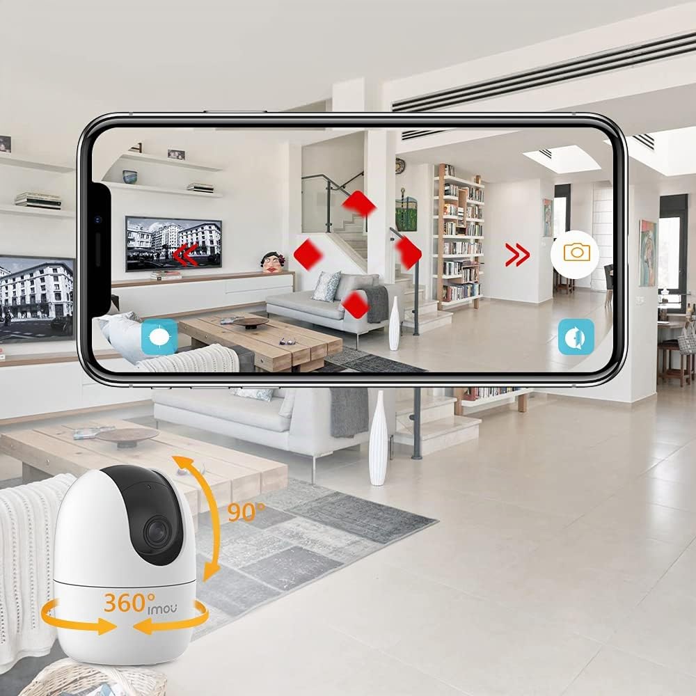 Imou Ranger 2 5MP (IPC-K2EN-5H2W) - Caméra dôme WiFi motorisée de 5 MP dispose d'une IA, d'un suivi automatique, d'un audio bidirectionnel, d'une sirène, d'un microphone, d'un infrarouge de 10 m, d'un