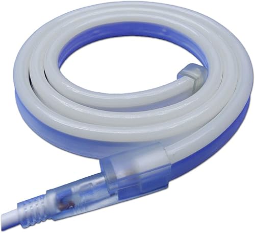 Miniatura 5 de Cuerda flexible de neón flexible de 330 pies y 110 V para interiores y exteriores, decoración exterior e iluminación comercial (blanco cálido)