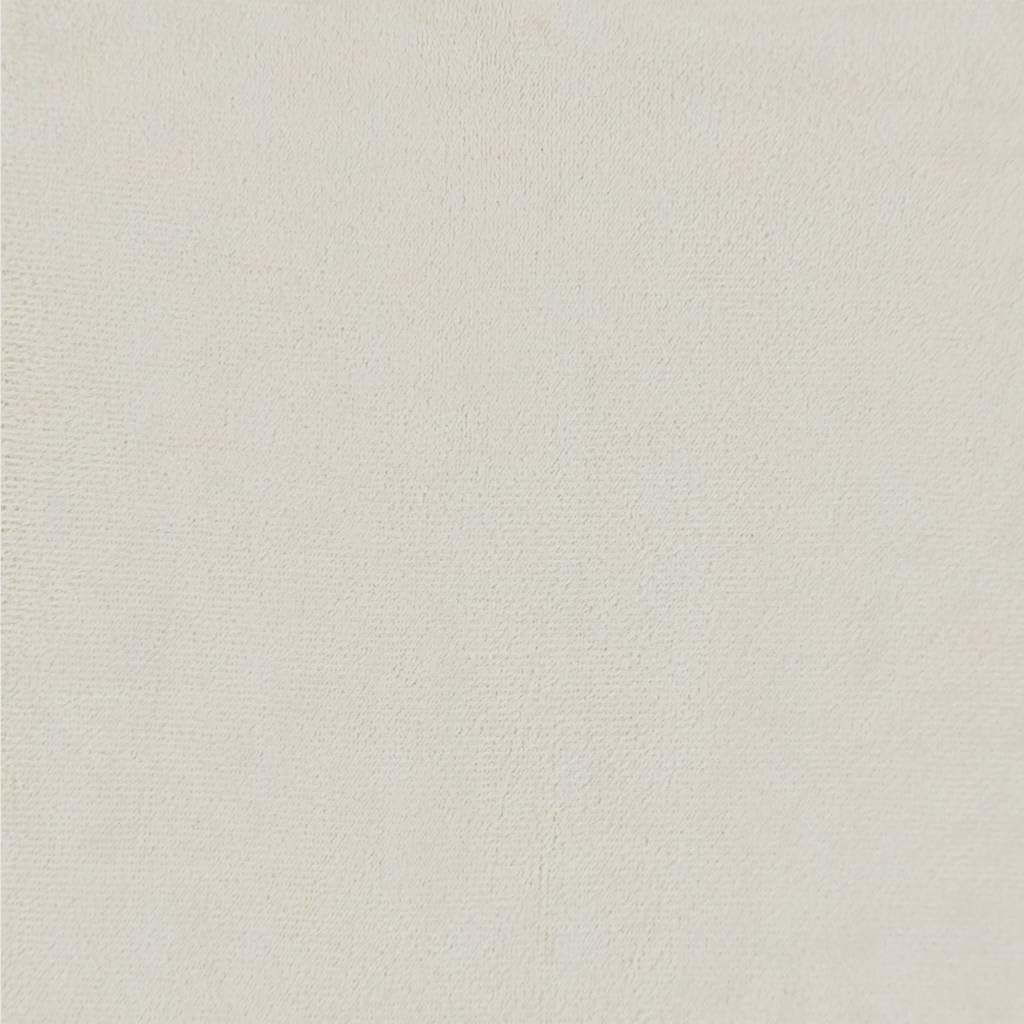 Chaise longue in velluto con bracciolo destro e cuscino cervicale, color crema, comoda superficie di riposo con schiuma altamente elastica per soggiorno, camera da letto o ufficio