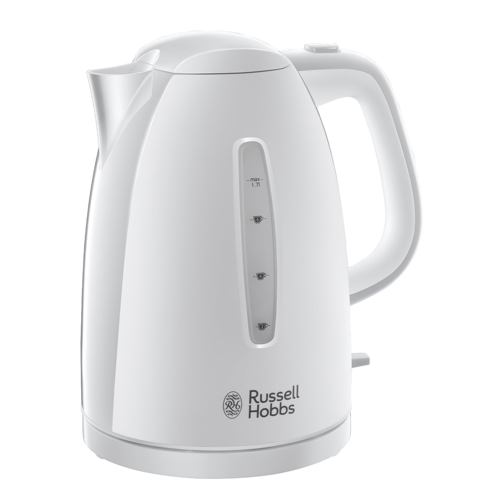 Russell Hobbs Textures White Cordless Electric Kettle, 1.7L, Fast Boil 3KW