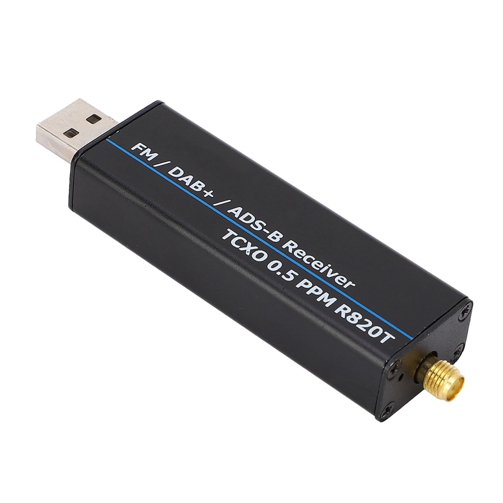 Récepteur RTL SDR, Radio Définie par Logiciel 100KHz à 1766MHz, Radio Définie par Logiciel RTL2832U R820T2 0.5 PPM TCXO USB Pleine Bande