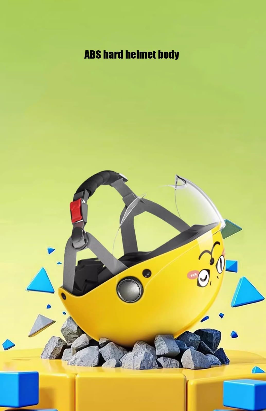 Cascos De Motocicleta para Niños con Dibujos Animados Casco Abierto 3/4 Casco Eléctrico De Media Cara con Visera Cascos para Niños Y Niñas Scooters ATV Homologados ECE F,50-58cm