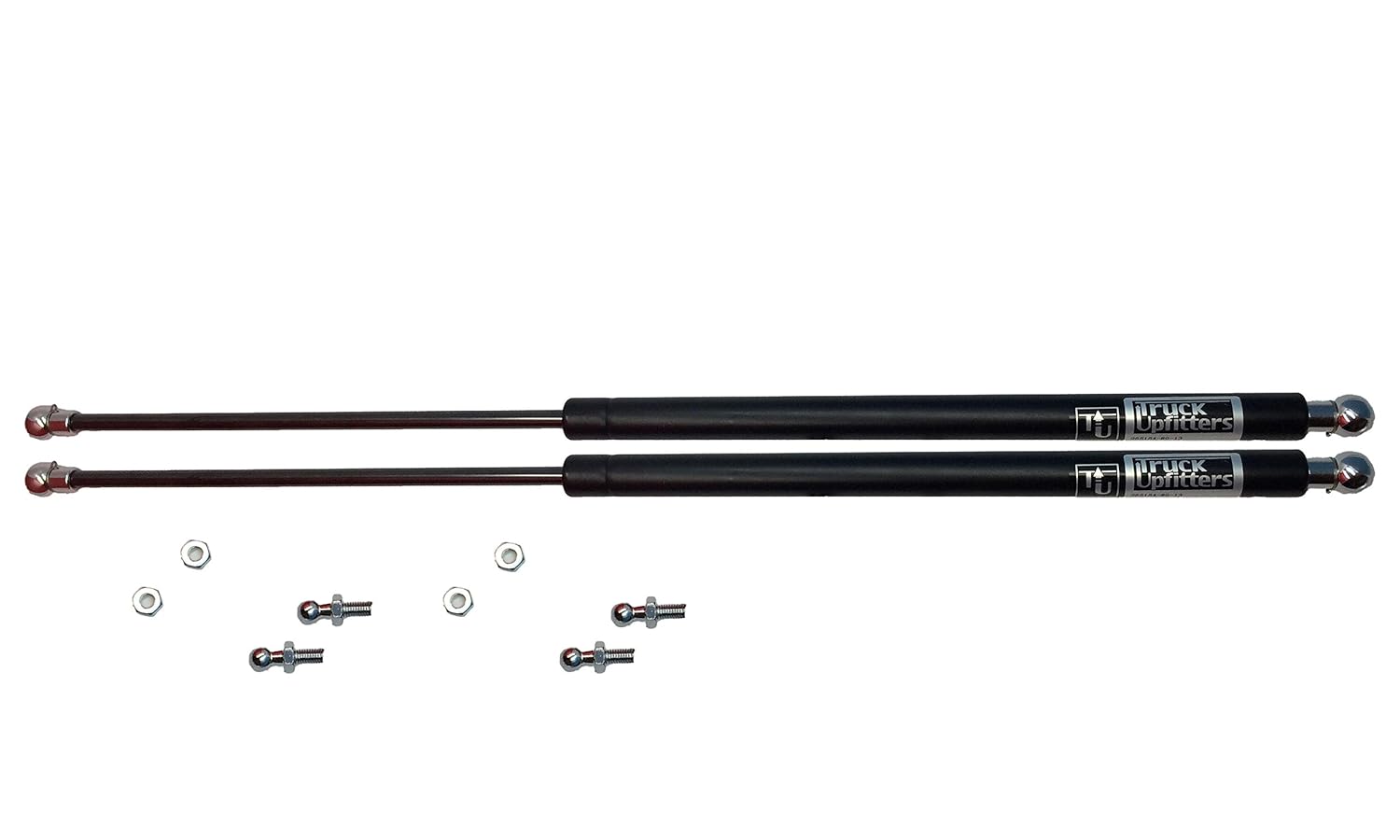 2 Truck Upfitters 29.5" Gas Props Compatible with Snuglid SL & F2 Pickup Truck Longbed Tonneaus (29.5" ext, 17.95" Compressed, 100 lbs of Pressure ea) Measurement REQ'D! Incl 4 Ball mounts and Nuts! Snuglid 29.5”, 100 lbs