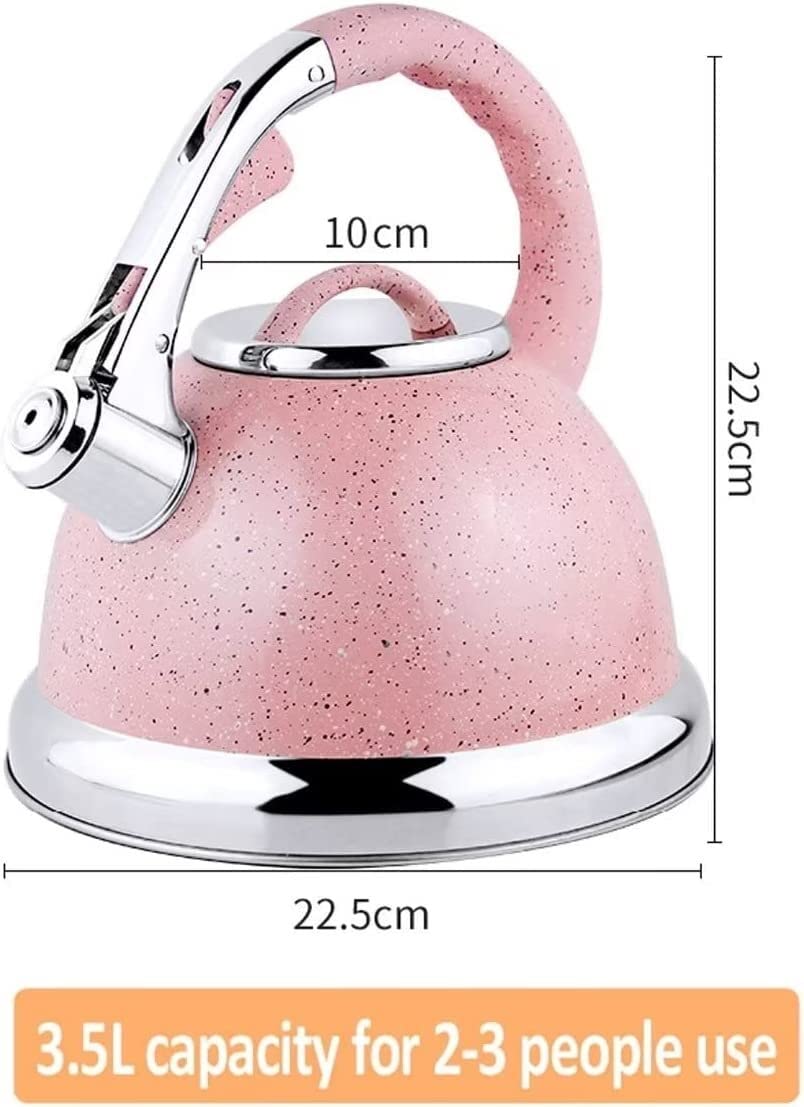 Czajnik z Gwizdkiem Kuchenka Czajnik Z Gwizdkiem 304 Czajnik Ze Stali Nierdzewnej Czajnik Ergonomiczny Uchwyt Kuchenka Gorący Czajnik Gwizdanie Czajnik Czajnik Kuchenek(Blue)