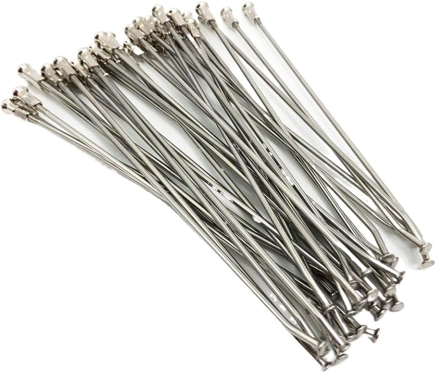 Stainless Steel Wire Spokes Kit With Nipples Compatible With CRF KXF YZF RMZ KEWS Motocross 21 Inch Front 18 Inch 19 Inch Rear(18 Rear Spokes)