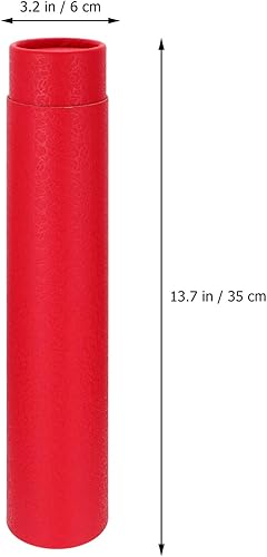 Miniatura 3 de EXCEART Tubo de almacenamiento de papel para póster de documento para planos Impresiones Carteles Objetivos Obras de arte y dibujos Rojo 1,