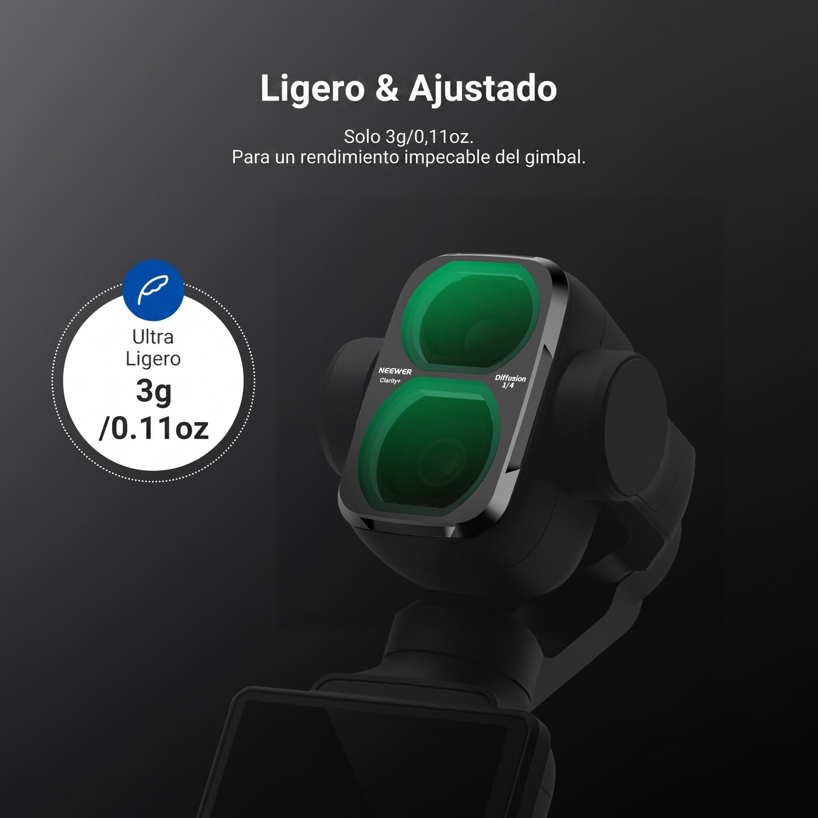NEEWER Clarity+ ND/CPL/Efecto Filtro Compatible con dji Osmo Pocket 4P