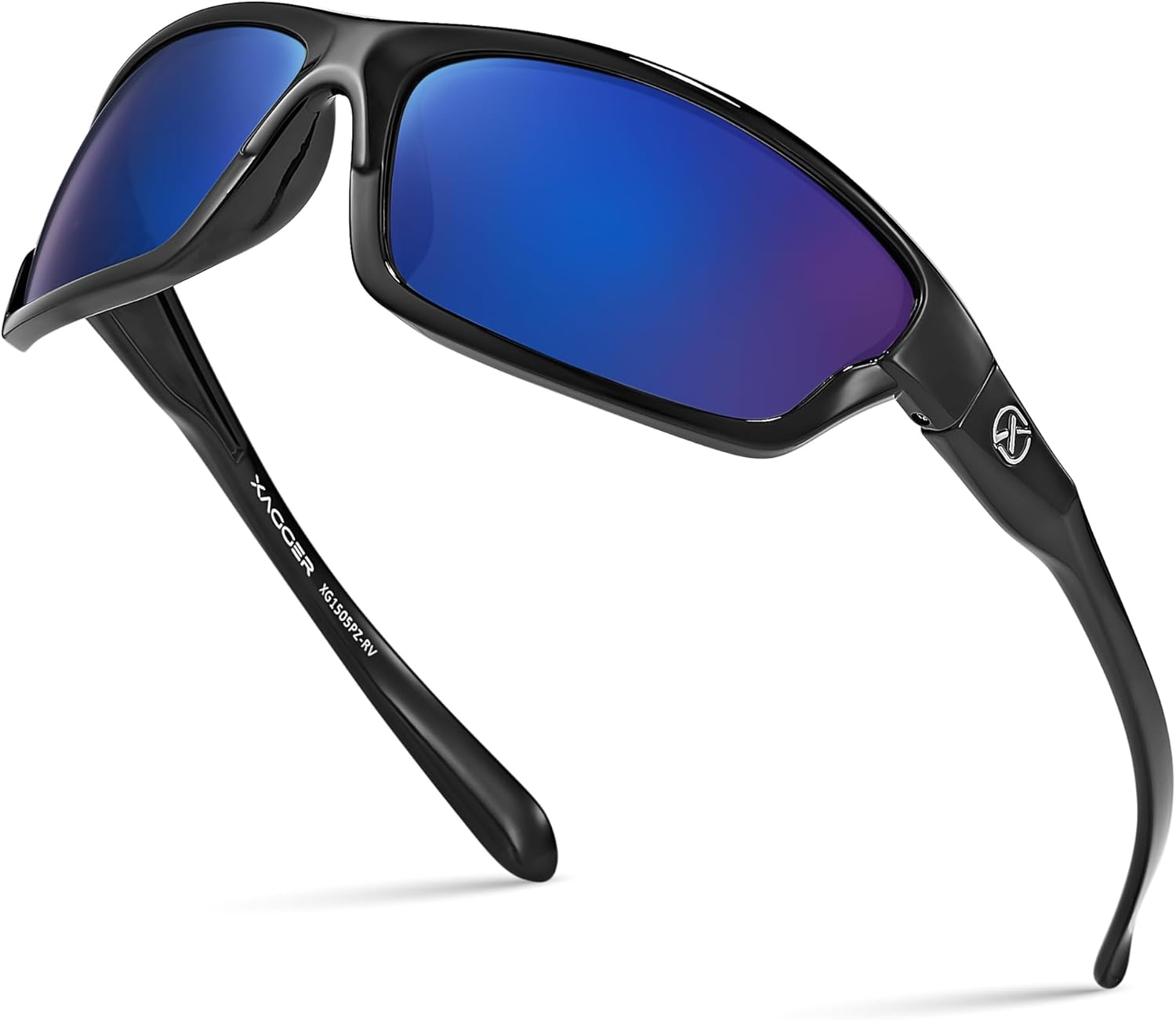 Xagger Polarized Wrap Around Sport Sunglasses for Men Women TR90 Frame