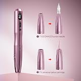 Biomaser Kit de machine de maquillage semi-permanent sans fil avec 10pcs Cartouches Aiguilles pour sourcils Lèvres Eyeliner Ombre Poudre Sourcils Microshading Accessoires (S20-2) - 7