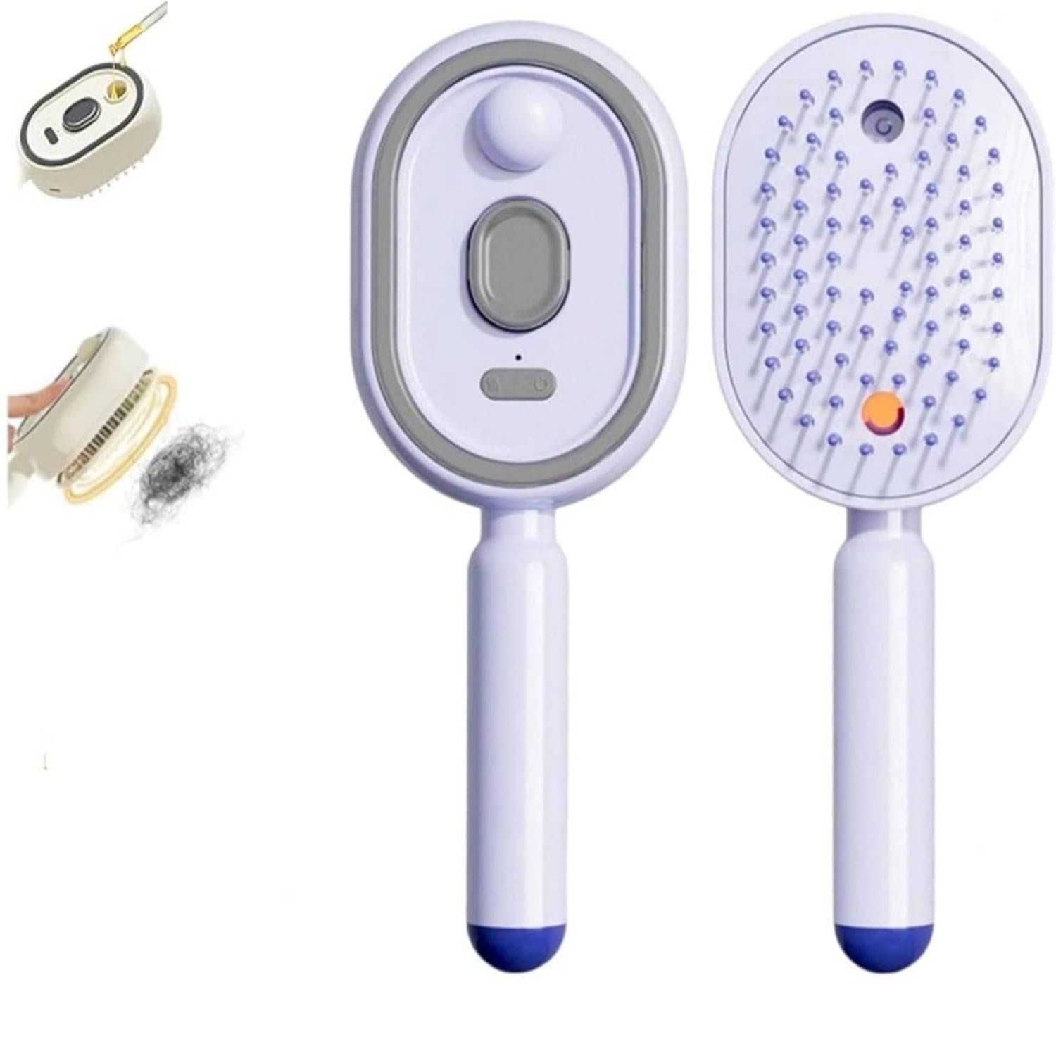 Type-C Charging Oval Steam Hair Brush Handheld Steam Hair Brush Single-on Start Air-Padded Massage Comb Portable, Purple|Brushes & Combs|Health & Beauty-image-30