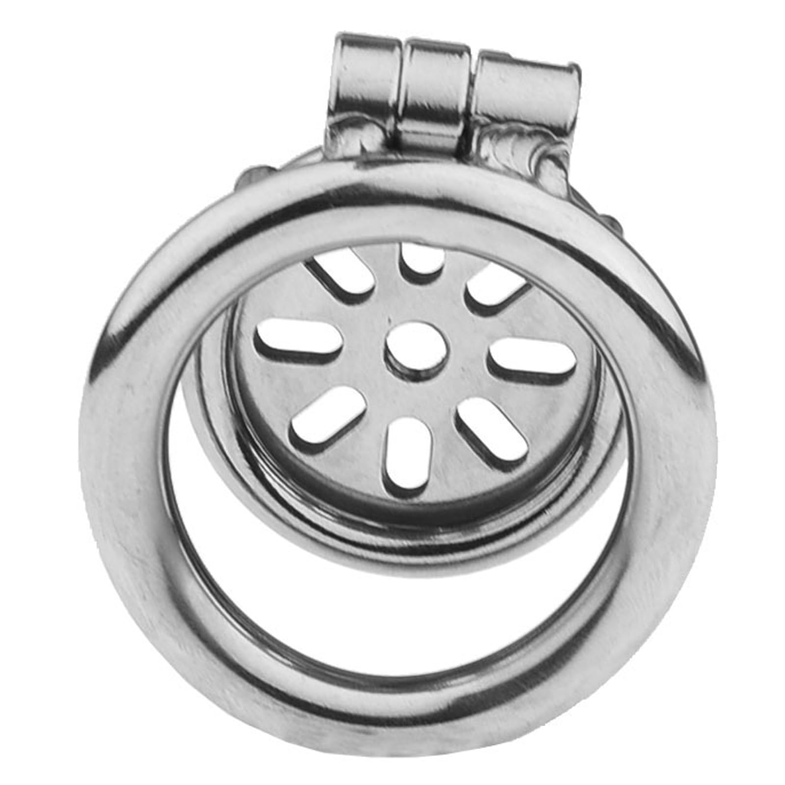 Chastity Cage Piatta in Metallo con Dilatatore Uretra, Gabbia Castità Cock Cage Pene Plug Set di Giocattoli Sessuali Bondage Fetish per Uomini (50mm)