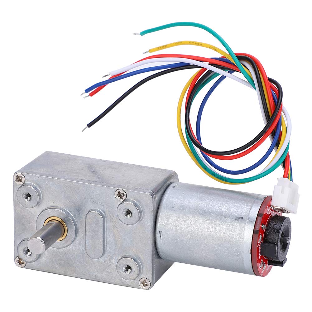 Motorreductor para proyectos de robótica CC 12V 100RPM con encoder de posición 8