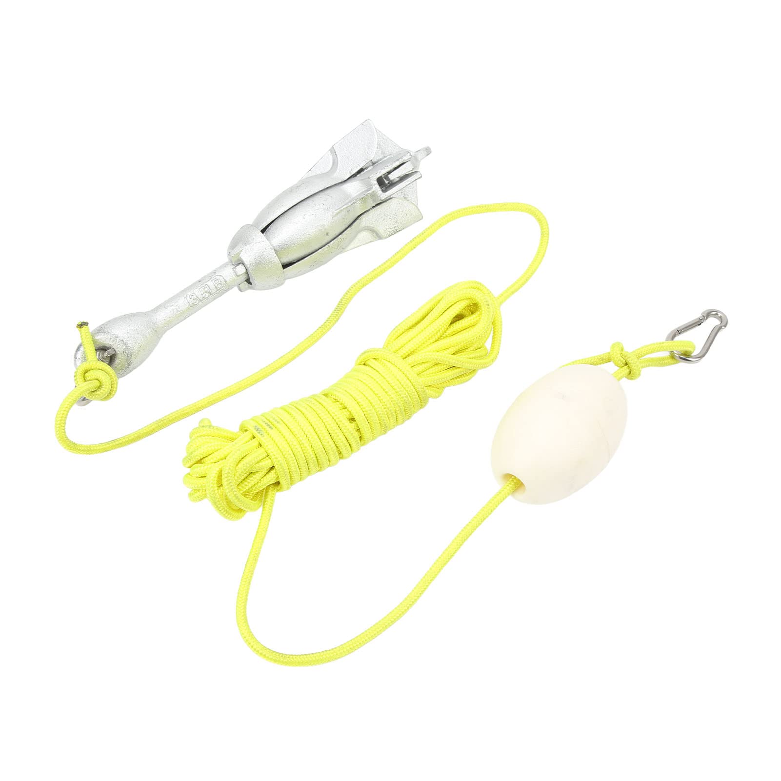 Ancre de bateau ¨¤ 4 griffes en acier au carbone r¨¦sistant, kit d'ancre marine portable et pliable pour bateaux et kayaks, 34 x 15 x 11 cm, sports nautiques