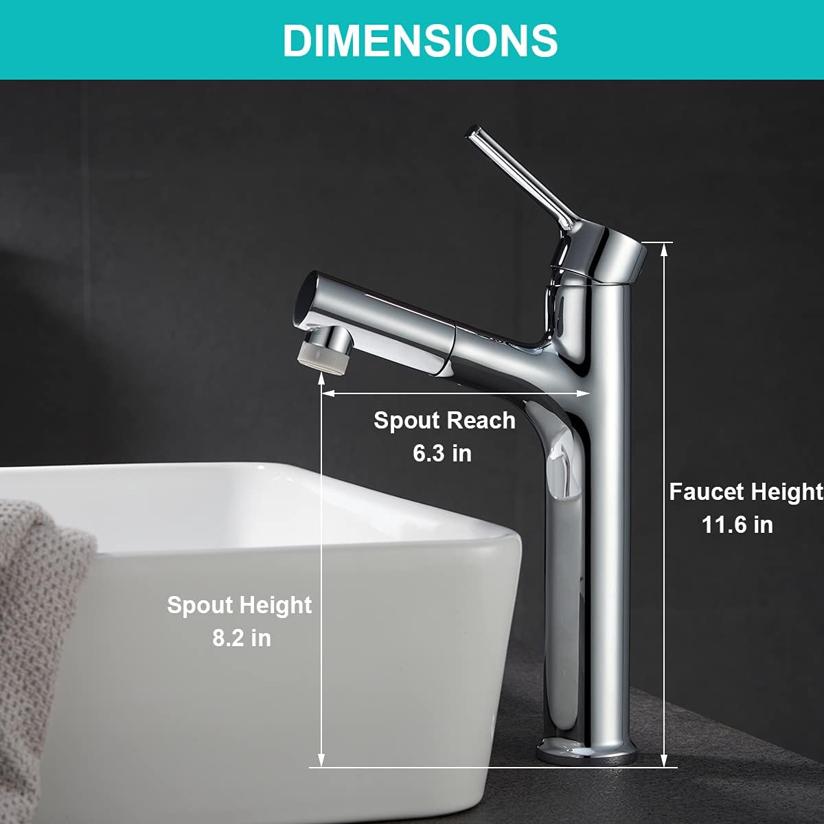 Onе-Dау Sаlе: Uр tо 70% оƒƒ Faustina Tall Bathroom Mixer Sink Faucet with Pull Out Sprayer, Vessel Sink Faucet, Single Hole Bathroom Faucet, Single Handle Bathroom Lavatory Faucet Basin Faucet Brass Chrome Uр Tо 40% оƒƒ Faustina Tall Bathroom Mixer Sink Faucet with Pull Out Sprayer, Vessel Sink Faucet, Single Hole Bathroom Faucet, Single Handle Bathroom Lavatory Faucet Basin Faucet Brass Chrome