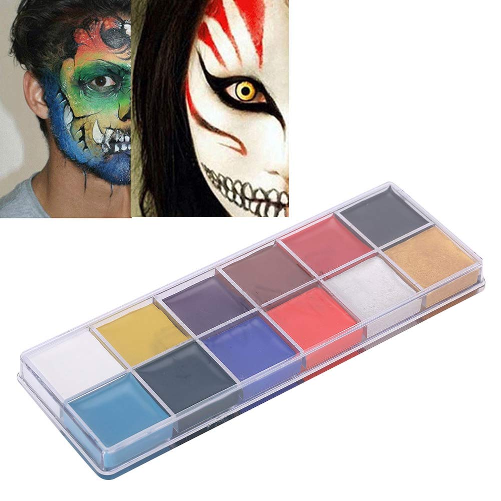 Face Painting Kit 12 Colors Oil Paint Face Body Painting Dramatic ...