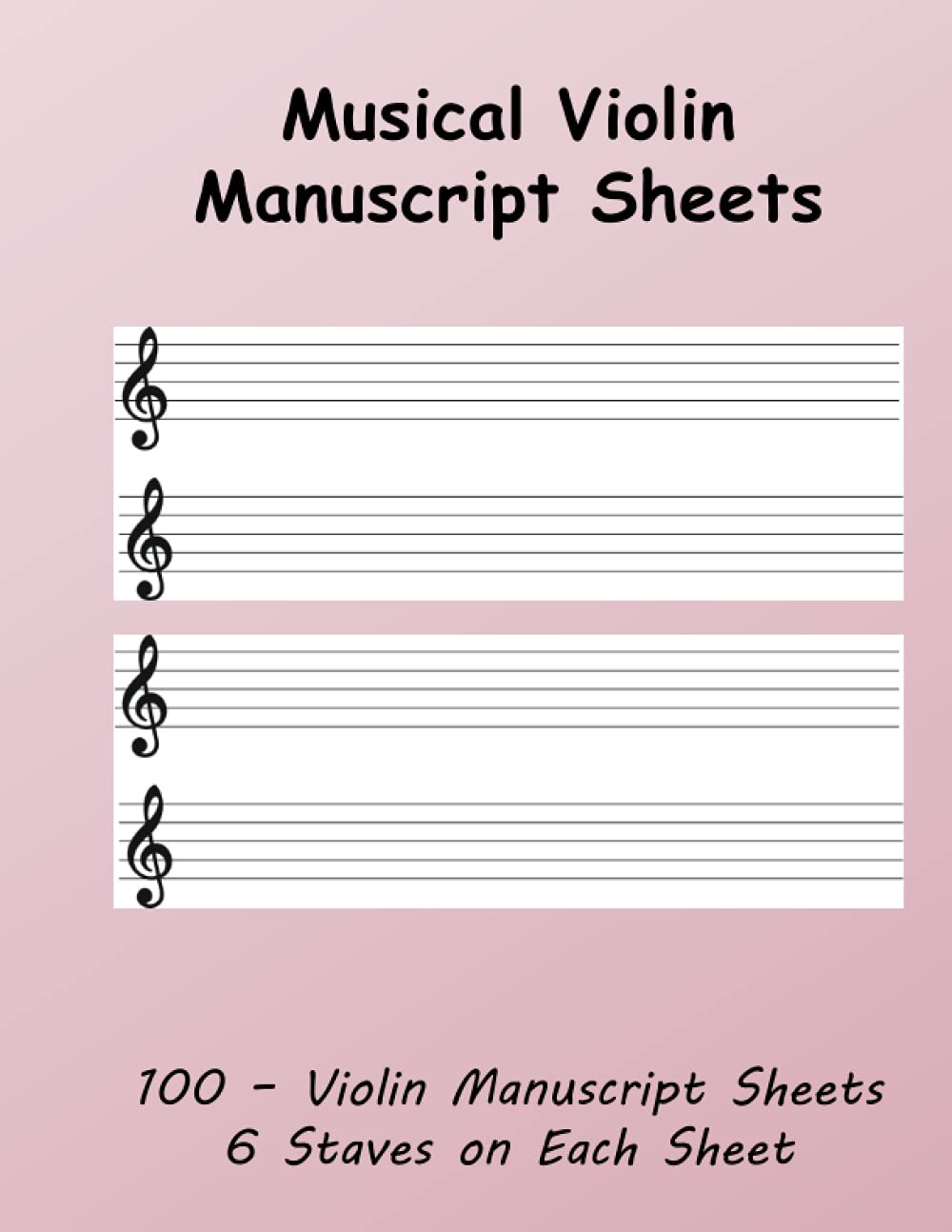 Musical Violin Manuscript Sheets