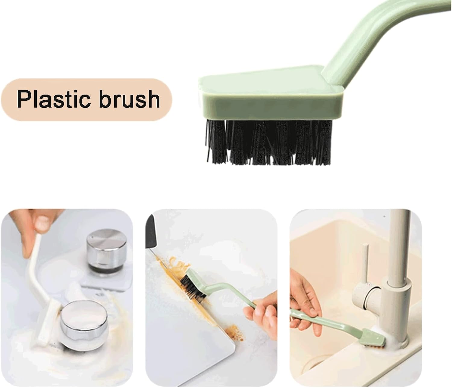 Multipurpose Groove Gap Cleaning Brush Household Kitchen Cleaning Brush 3-Pack Set Multifunctional Cleaning Brush Strong