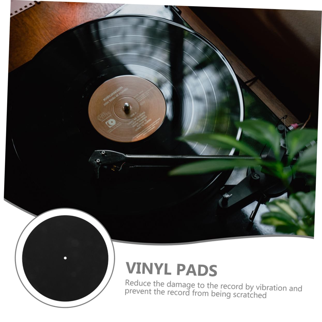 NULYLU 2pcs Record Player Accessories Vinyl Record Player Pad Turn Table Mat for Vinyl Records Vinyl Record Turntable Mat Vinyl Record Mat Vinyl Record Pad Vinyl Record Table Supplies