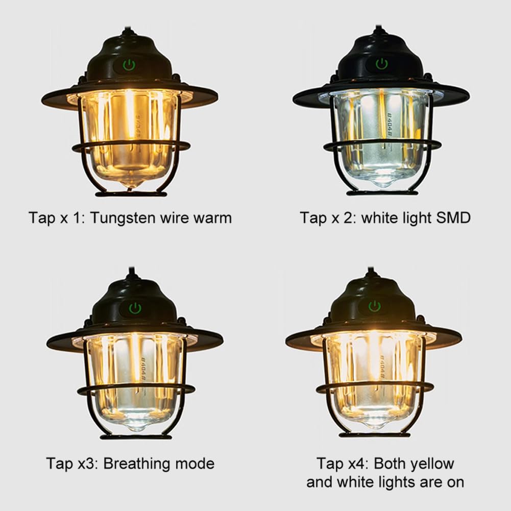 LED retro mały droplight ładowanie USB namiot atmosfera lampa IPX4 wodoodporna przenośna latarnia kempingowa na kemping, wędrówki, wędkowanie