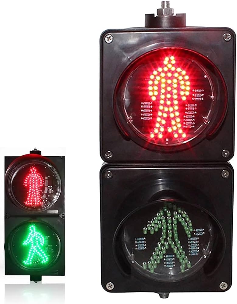 信号機型 LED ライト 4色 Amazon.co.jp: 信号機 車と歩行者用道路標識、AC85-265V 200mm信号機