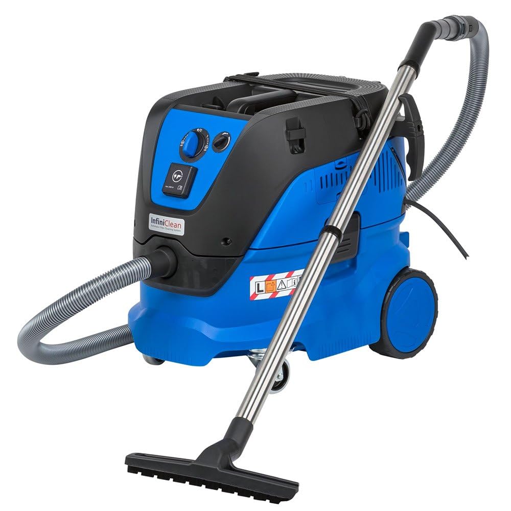 Nilfisk 107412103 Attix Aspirateur Eau de 33–2L IC Filtre Met Fleece Filterzak Automatique 1400 W 230 V bleu