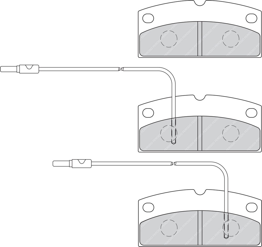 FERODO Kit Pastiglie Freno Anteriori FDB4290 - Con Contatto Usura, Compatibile AIXAM/LIGIER/MICROCAR