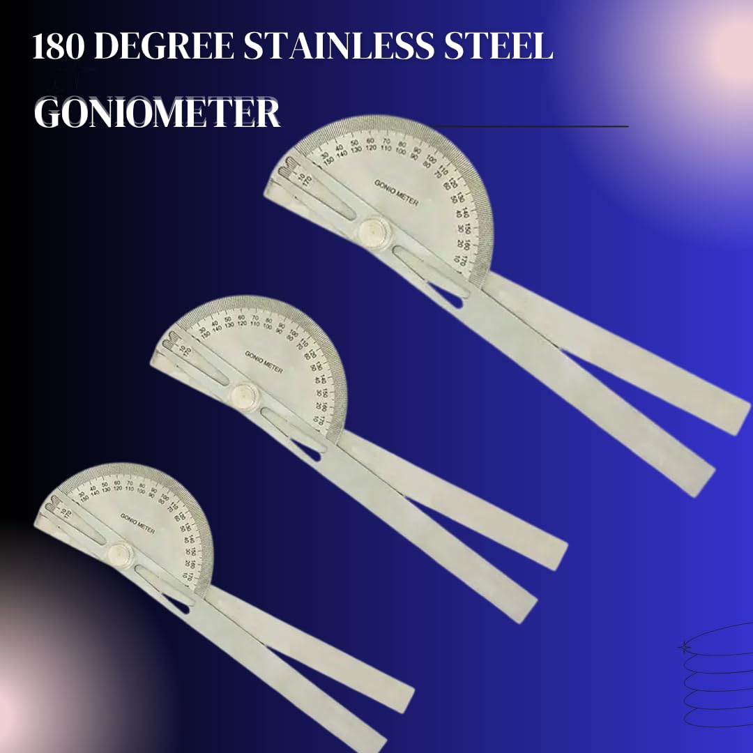 Medsor Impex Goniometer (Medsor Impex Goniometer Stainless Steel (Medium (8")) 1